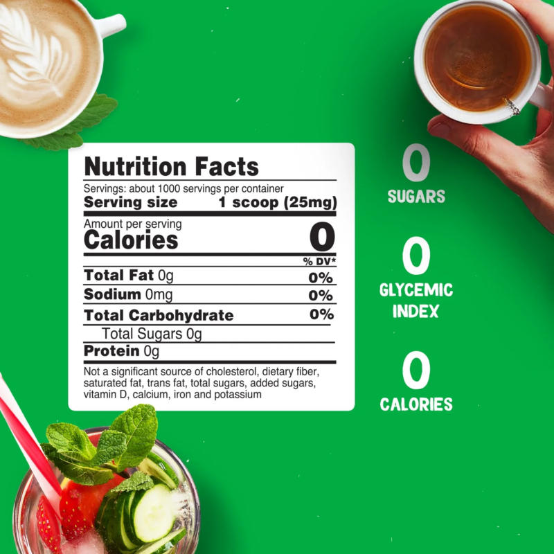 Organic Stevia Extract, Single Ingredient Powdered Sweetener, Sugar Substitute, 1,000 Servings per Container, 0.9 Ounce - Image 5
