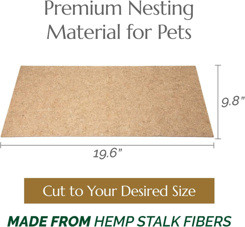 Chanvrapet All Purpose Hemp Small Animal Mat, Natural Hemp Pad, Highly Absorbent Reptile, Rabbit, Hamster & Small Guinea Pig Cage Mat, Hen & Chicken Nesting Pads, 2 Pack, Small - Image 6