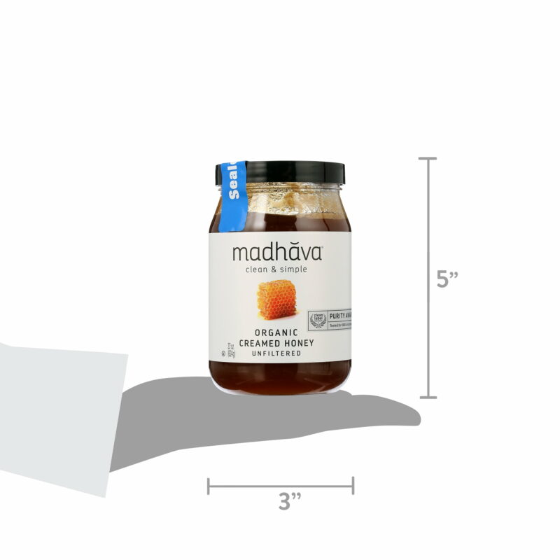 Organic Unfiltered Creamed Honey, Shelf-Stable, 22 Oz Jar - Image 8