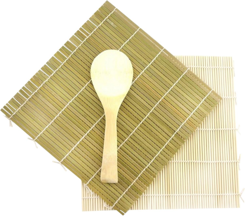3675, Sushi Roller Sushi Making Kit Sushi Mat Bamboo Sushi Rolling Mat with Rice Paddle Scoop Set