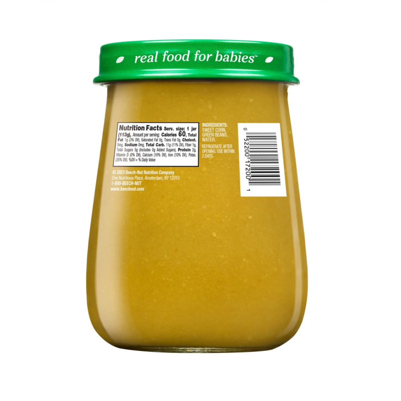 Naturals Stage 2 Baby Food, Sweet Corn & Green Beans, 4 Oz Jar (10 Pack) - Image 3