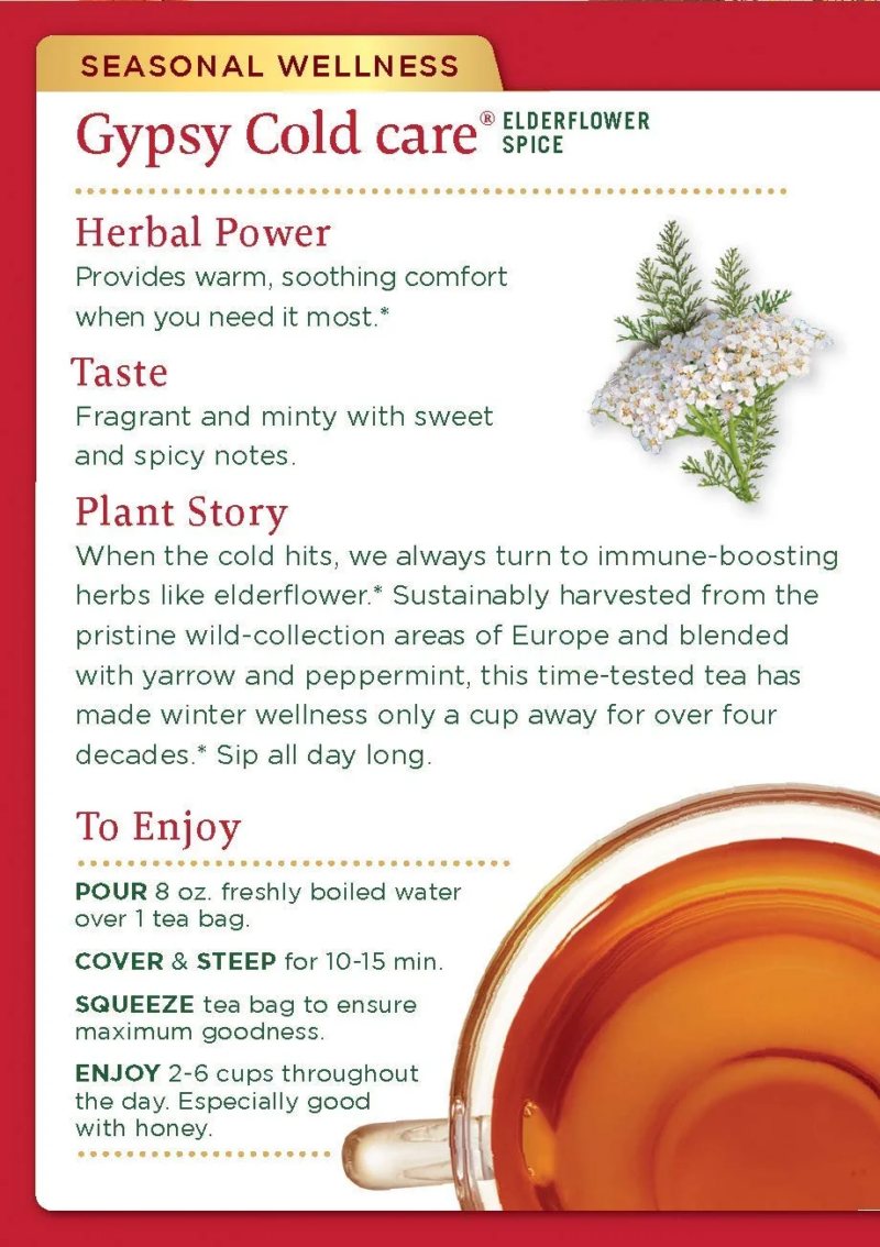 Organic Elderflower Spice Herbal Tea Bags, 16 Ct, 6 Pk - Image 6