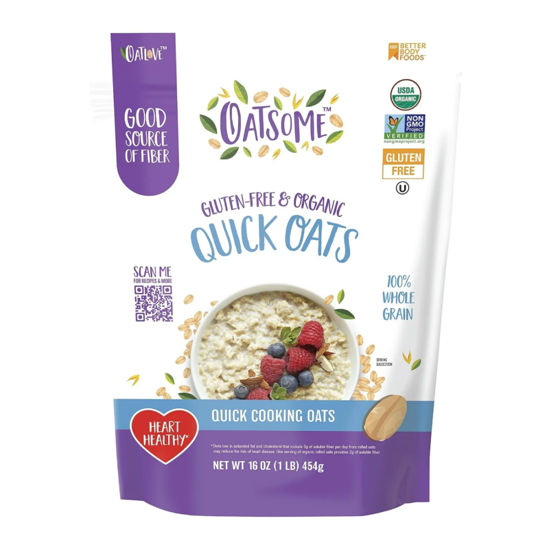 Organic & Gluten-Free Quick Oats, 1Lb