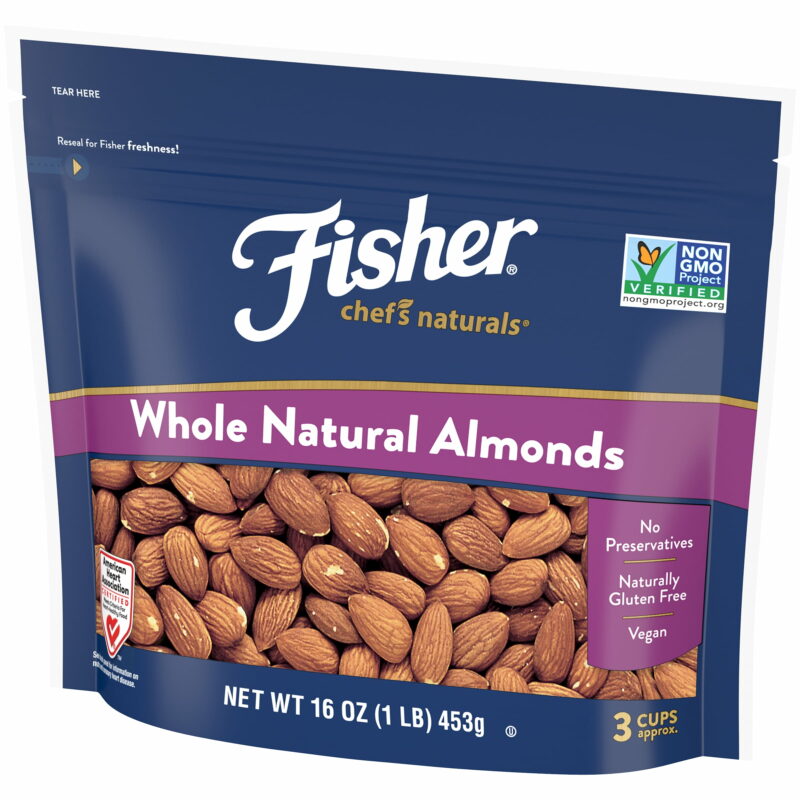 Fisher Chef’S Naturals Gluten Free, No Preservatives, Non-Gmo Whole Natural Almonds, 16 Oz Bag - Image 10