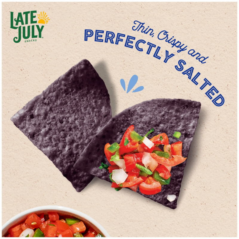 Snacks, Thin and Crispy Organic Tortilla Chips, Blue Corn, 10.1-Oz. Bag - Image 3