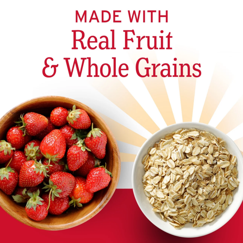 , Oatmeal Crumble, Strawberry Breakfast Snack Bars, 1.41 Oz, 10 Count - Image 9