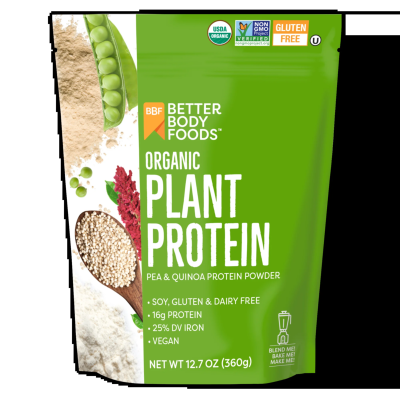 Organic Plant Based Protein Powder, 16G of Protein 24% DV, Vegan, 12.7 Oz