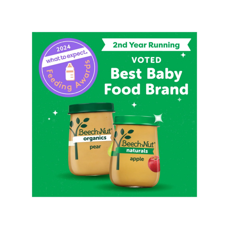 Stage 2 Baby Food, Pear & Raspberries, 4 Oz Jar (10 Pack) - Image 5