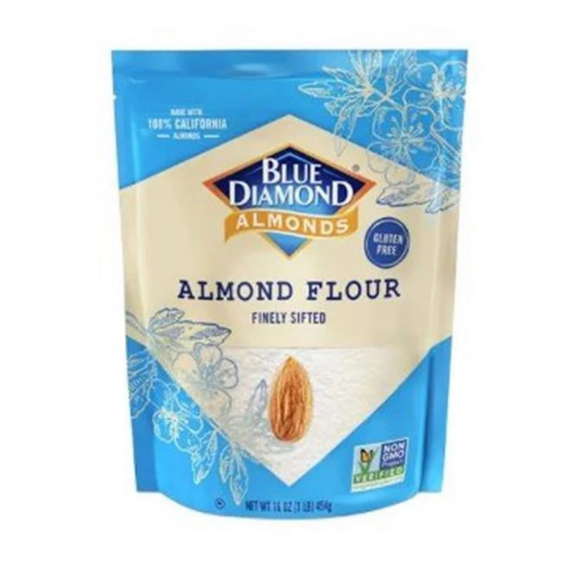 Blue Diamond Finely Sifted Almond Flour, NON GMO, 16 Oz, Powder, Plastic Bag