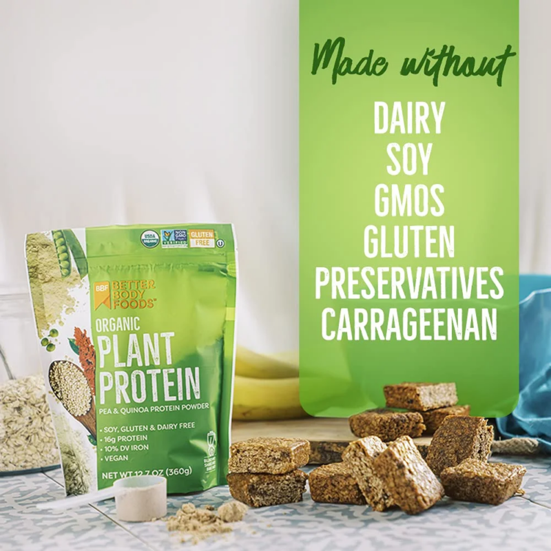 Organic Plant Based Protein Powder, 16G of Protein 24% DV, Vegan, 12.7 Oz - Image 5