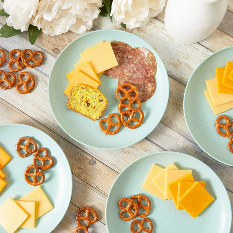 Wheat Straw Plates, Unbreakable Plate (Mint, 8 In, 6 Pack) - Image 8