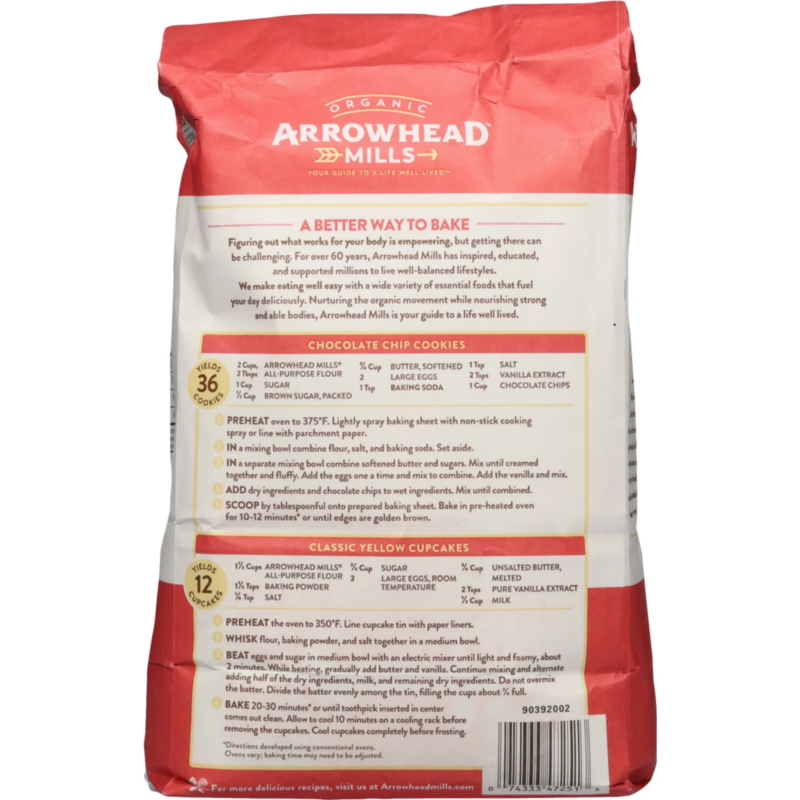 Unbleached Organic All Purpose Flour, 5 Lb Bag - Image 8