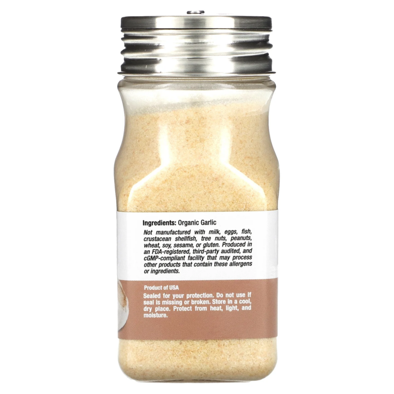 Foods, Organic Garlic Powder, Non-Irradiated, Non-Eto, 3.7 Oz (104 G) - Image 2