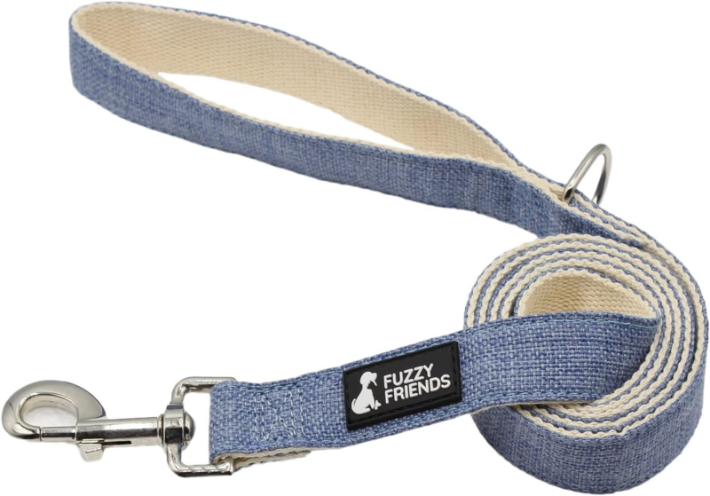 Dark Blue Hemp Dog Leash. Chemical Free, Environmental Friendly, Great for Sensitive Skin or Allergies. Made of Sustainable Hemp with No Harsh Dyes or Chemicals