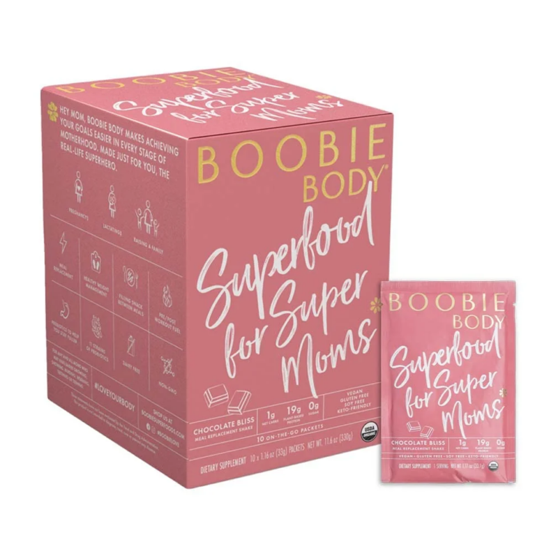 BOOBIE* Body Organic Lactation Superfood Protein Shake (1.16 Oz Single Serve Packets Pack of 10) - Image 6