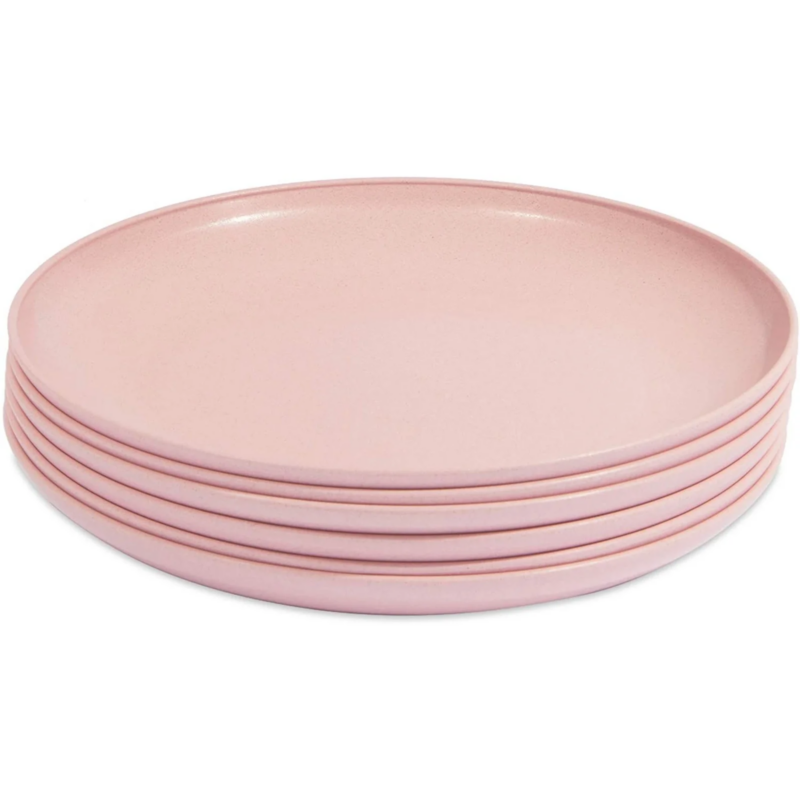 Wheat Straw Plates, Unbreakable Dinner Plate (Pink, 8 In, 6 Pack) - Image 4
