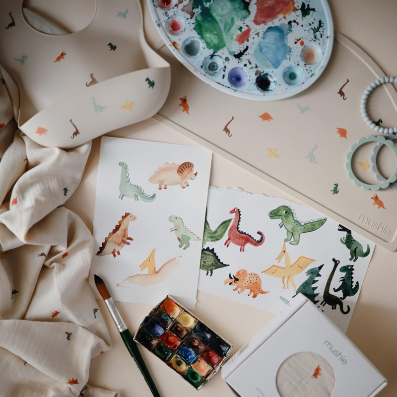 Muslin Baby Swaddle Blanket | 100% Organic Cotton (Dinosaurs) - Image 7