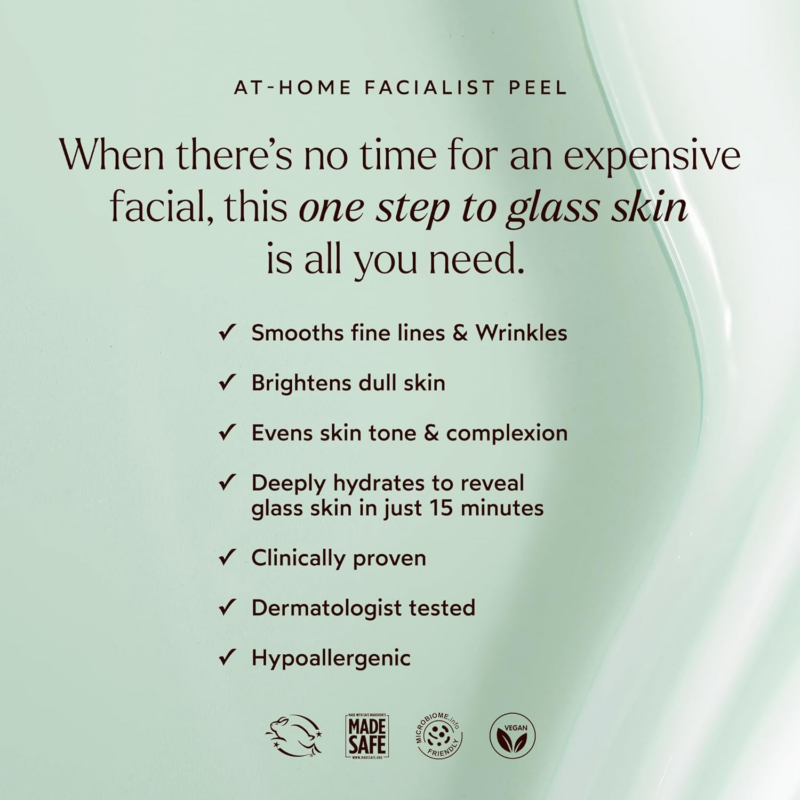 At-Home Facialist Peel Face Mask | Natural Exfoliating Treatment for Smooth, Radiant, Hydrated Skin | Dermatologist Tested, All Natural, Vegan, Clinically Proven | 1 Fl Oz | 30 Ml - Image 3