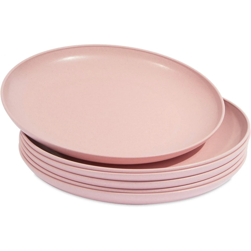Wheat Straw Plates, Unbreakable Dinner Plate (Pink, 8 In, 6 Pack) - Image 5