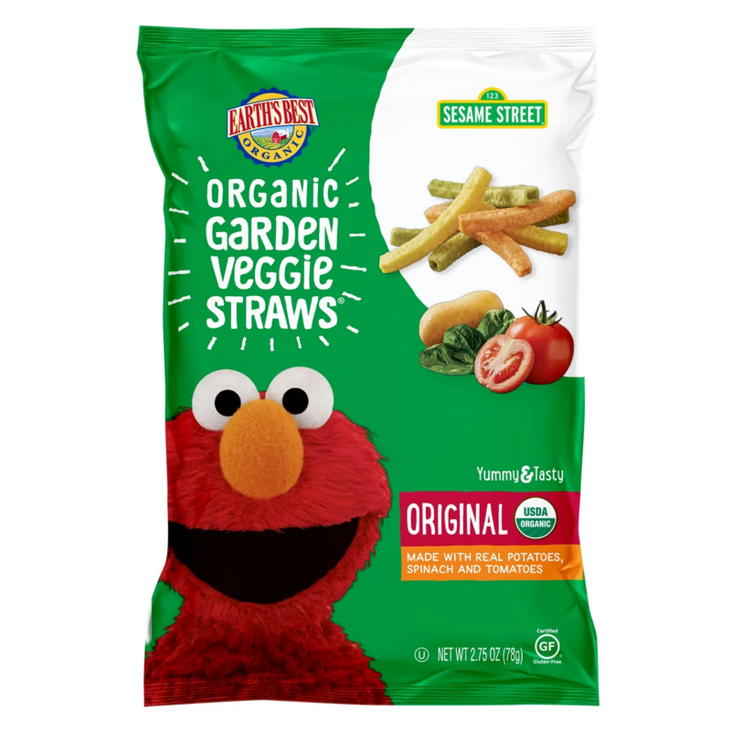 Organic Baby Toddler Snack Original Garden Veggie Straws, 2.75 Oz Bag