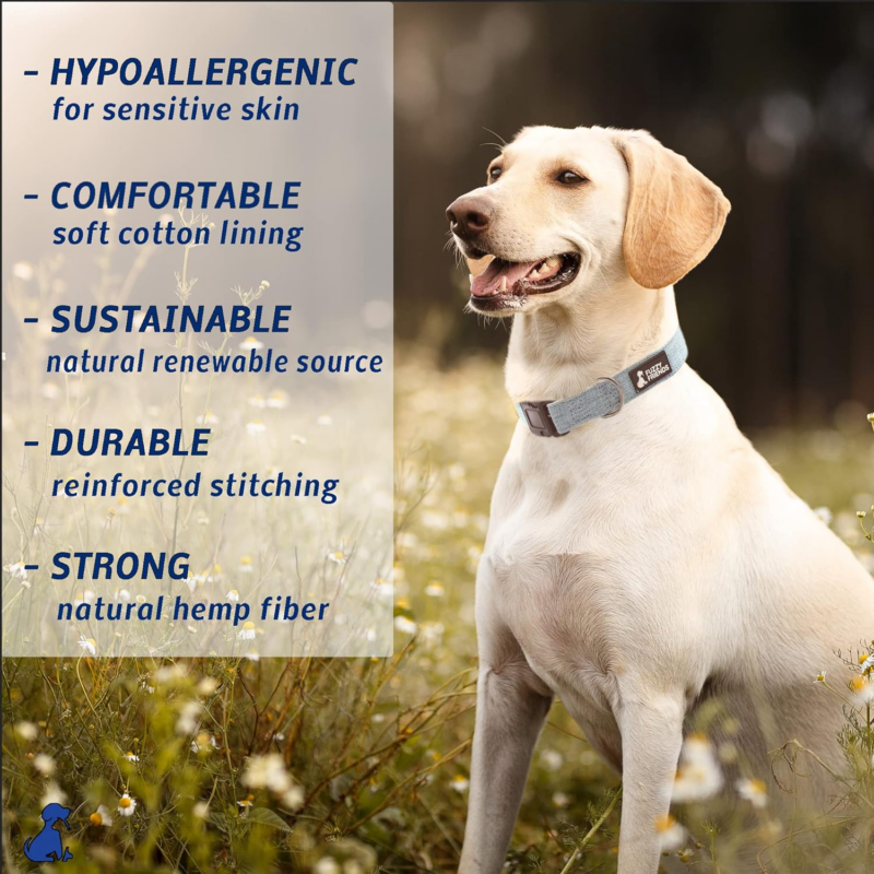 Dark Blue Hemp Dog Leash. Chemical Free, Environmental Friendly, Great for Sensitive Skin or Allergies. Made of Sustainable Hemp with No Harsh Dyes or Chemicals - Image 5