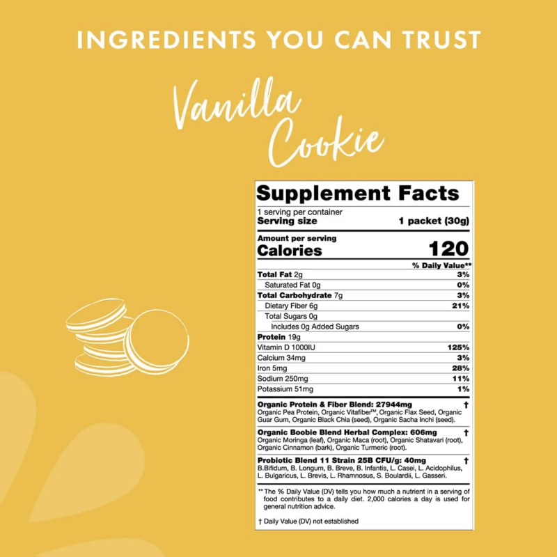 BOOBIE* Body Organic Lactation Superfood Protein Shake (1.16 Oz Single Serve Packets Pack of 10) - Image 4