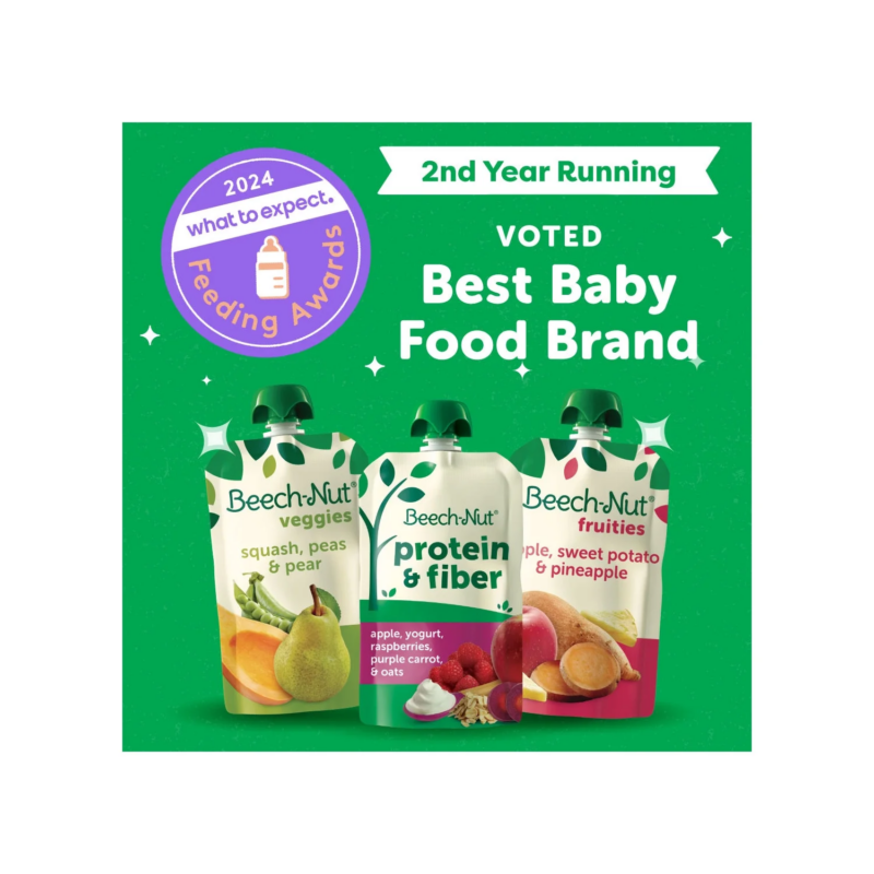 Veggies Stage 2 Baby Food, Zucchini Spinach & Banana, 3.5 Oz Pouch (12 Pack) - Image 6