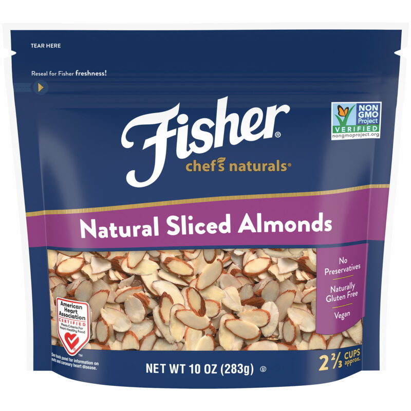 Fisher Chef'S Naturals Gluten Free, No Preservatives, Non-Gmo Sliced Almonds, 10 Oz Bag