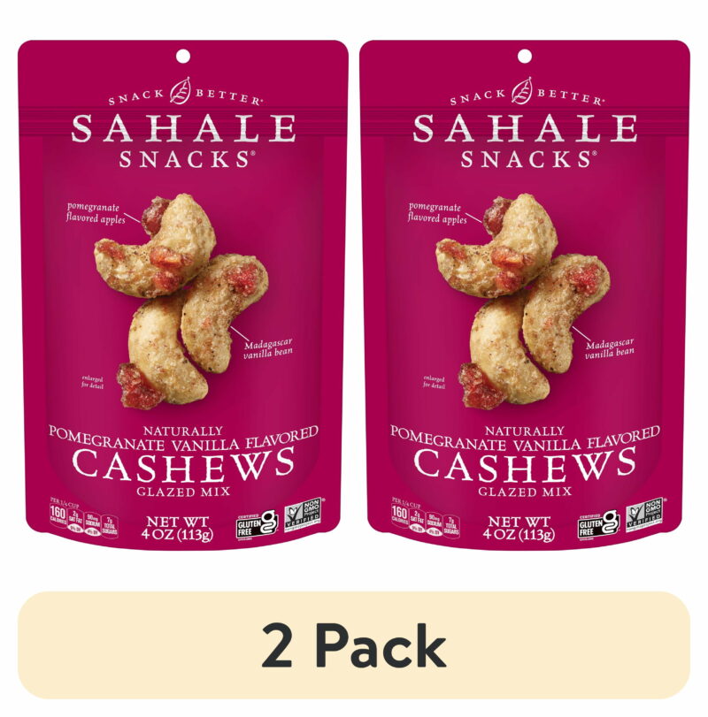 Naturally Pomegranate Vanilla Flavored Cashews Glazed Mix, Gluten-Free Snack, 4-Ounce Pouch - Image 8