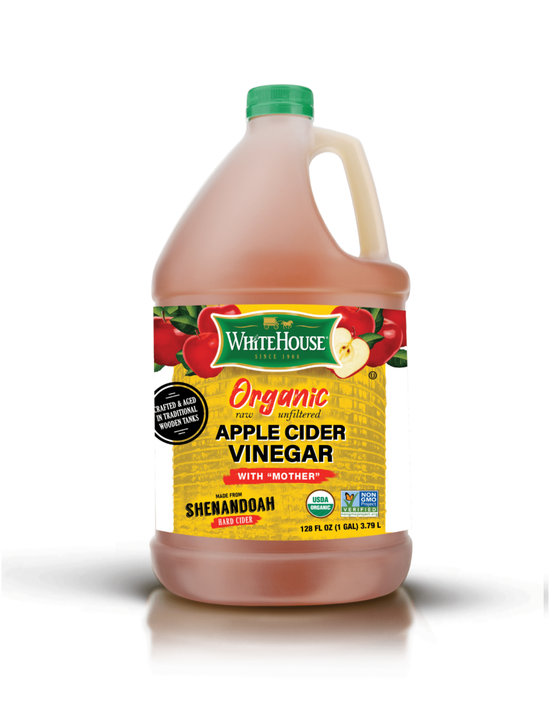 Whitehouse Organic, Raw Unfiltered, Apple Cider Vinegar with Mother, 128 Fl. Oz (1 Gal)