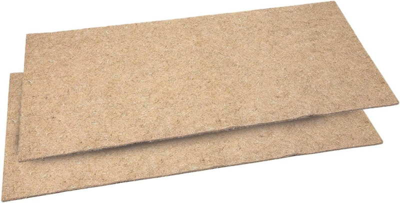 Chanvrapet All Purpose Hemp Small Animal Mat, Natural Hemp Pad, Highly Absorbent Reptile, Rabbit, Hamster & Small Guinea Pig Cage Mat, Hen & Chicken Nesting Pads, 2 Pack, Small