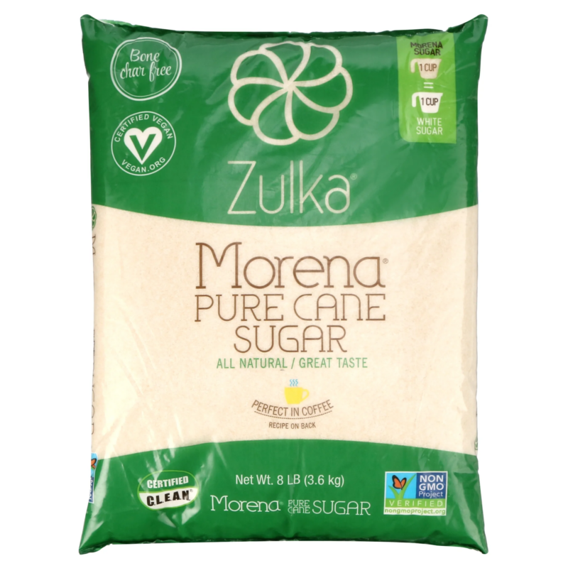 Pure Cane Sugar, 8 Lb, Vegan Plant Based and Non GMO