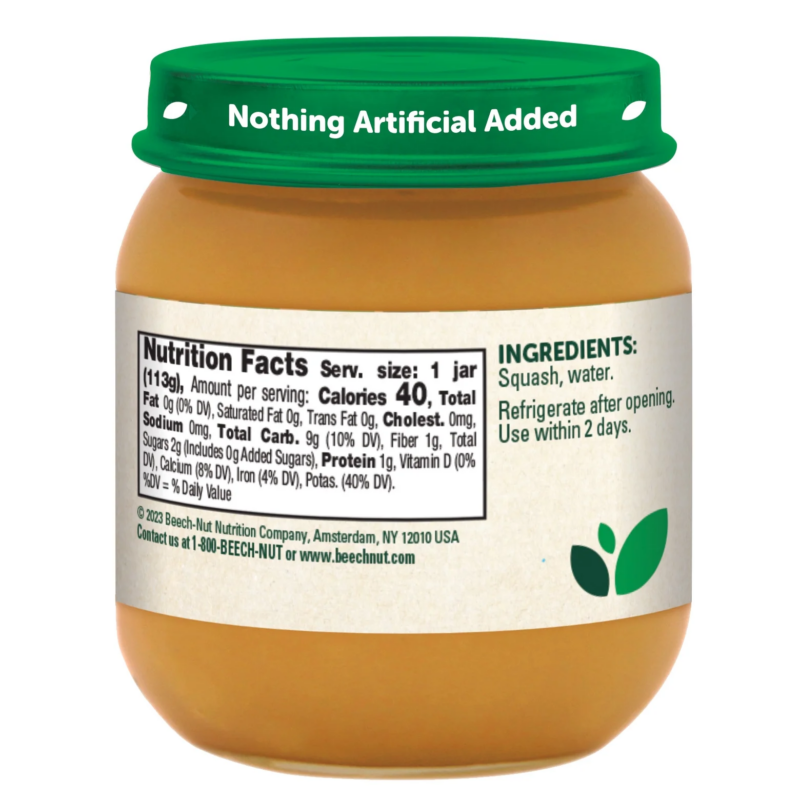 Stage 2 Baby Food, Squash, 4 Oz Jar (10 Pack) - Image 3