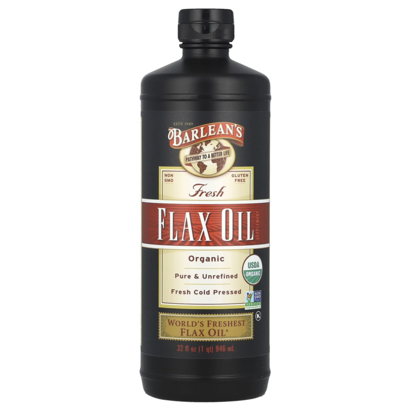 Organic Fresh Flax Oil, 32 Fl Oz (946 Ml)