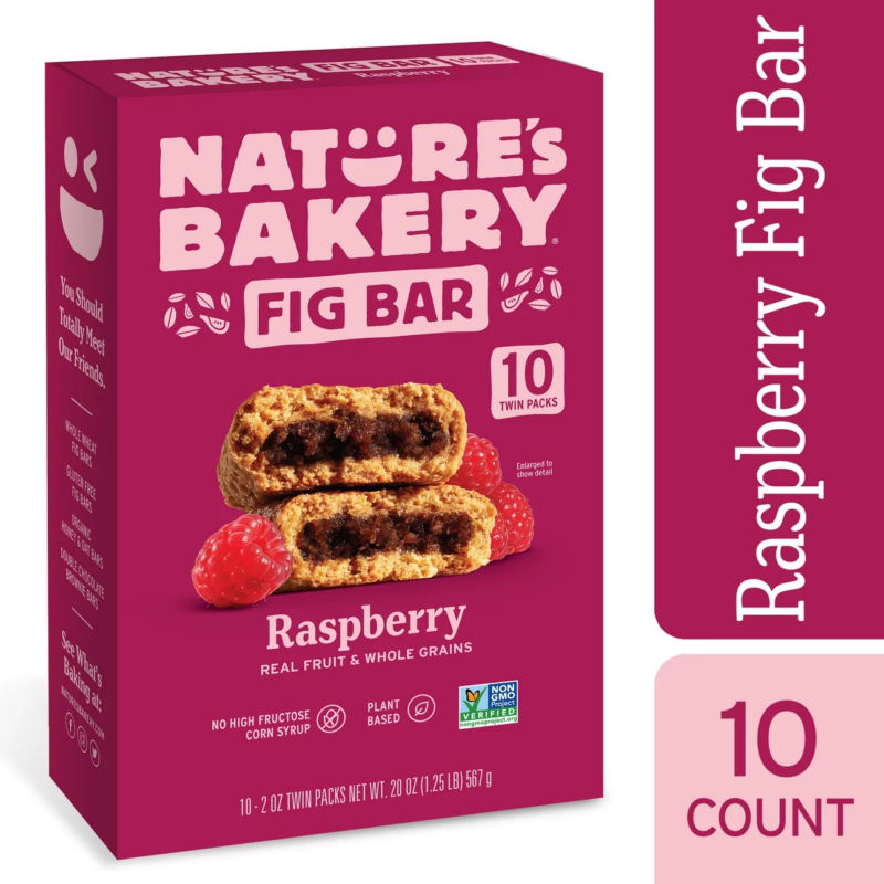 , Raspberry Fig Bars, 10 Twin Packs, 2 Oz Each