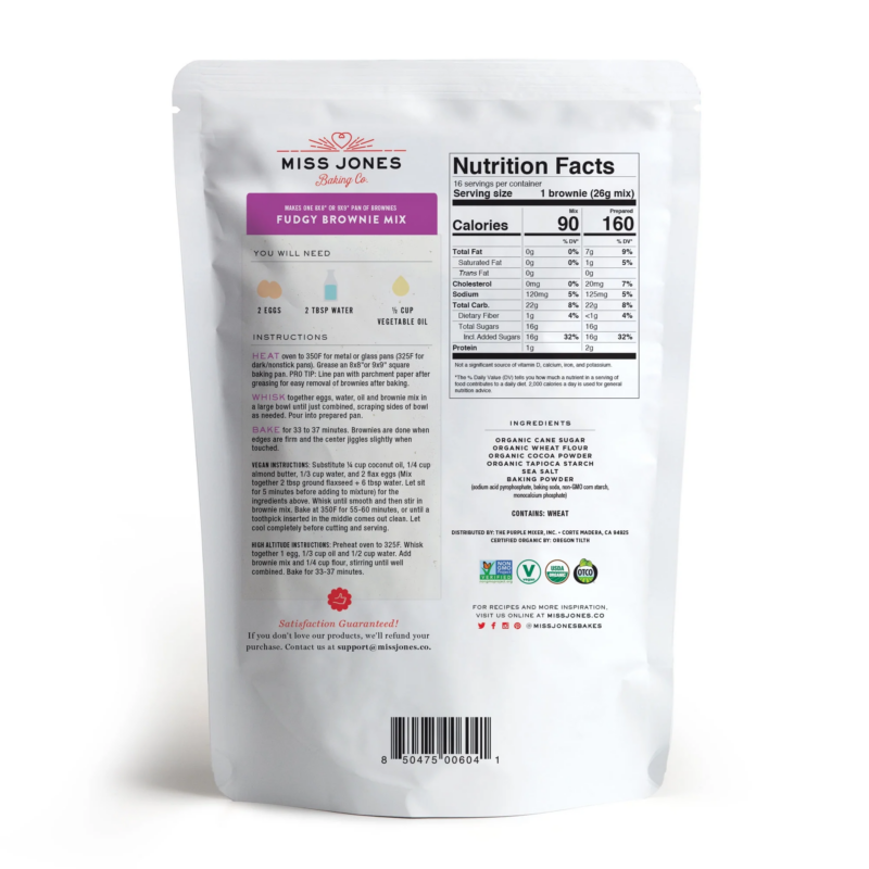 , Organic Brownie Mix, 14.67 Oz, 1 Count - Image 5