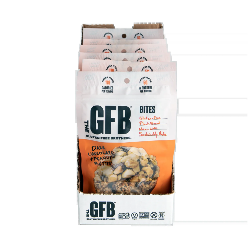 Gluten Free Bites, Dark Chocolate Peanut Butter, General Wellness, 4 Ounce Pouch - Image 5