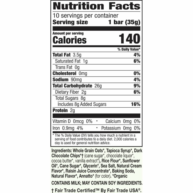 Organic Chocolate Chip Chewy Granola Bars 10 Bars - Image 8